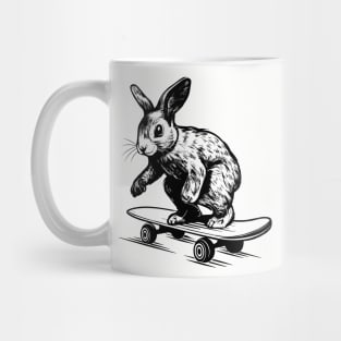 Rabbit Lover Bunny on Skateboard Mug